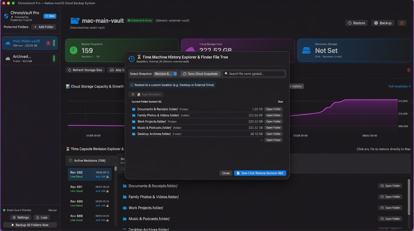 Time Machine Recovery Real UI